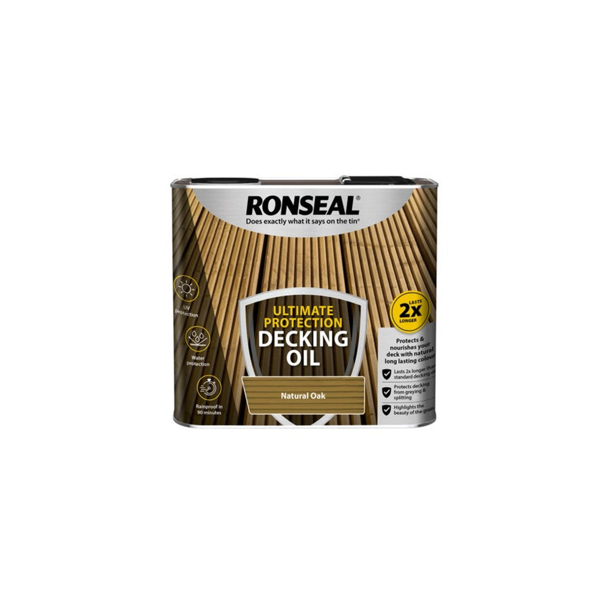 Ronseal Ultimate Protection Decking Oil 2.5L in Natural Oak
