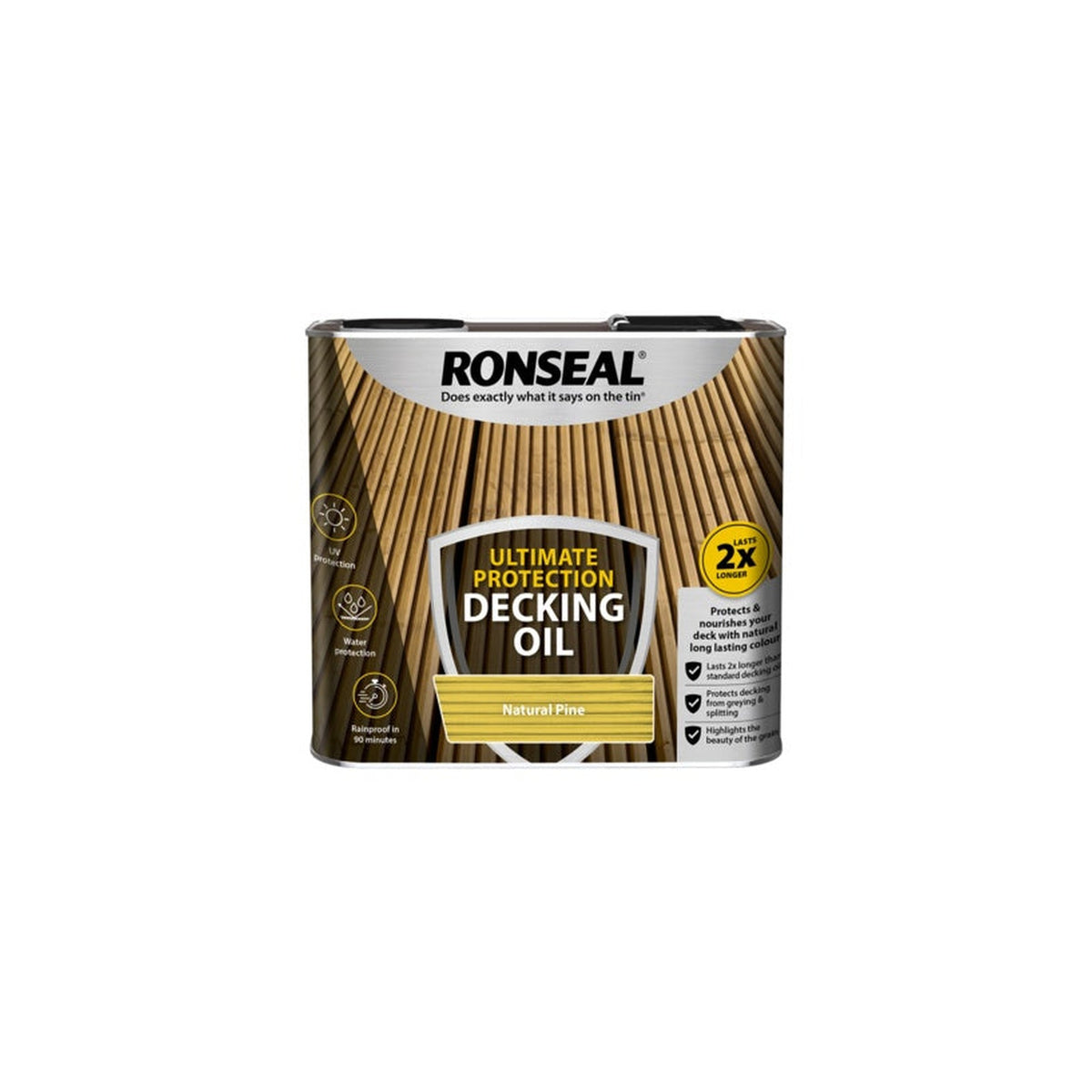 Ronseal Ultimate Protection Decking Oil 2.5L in Natural Pine