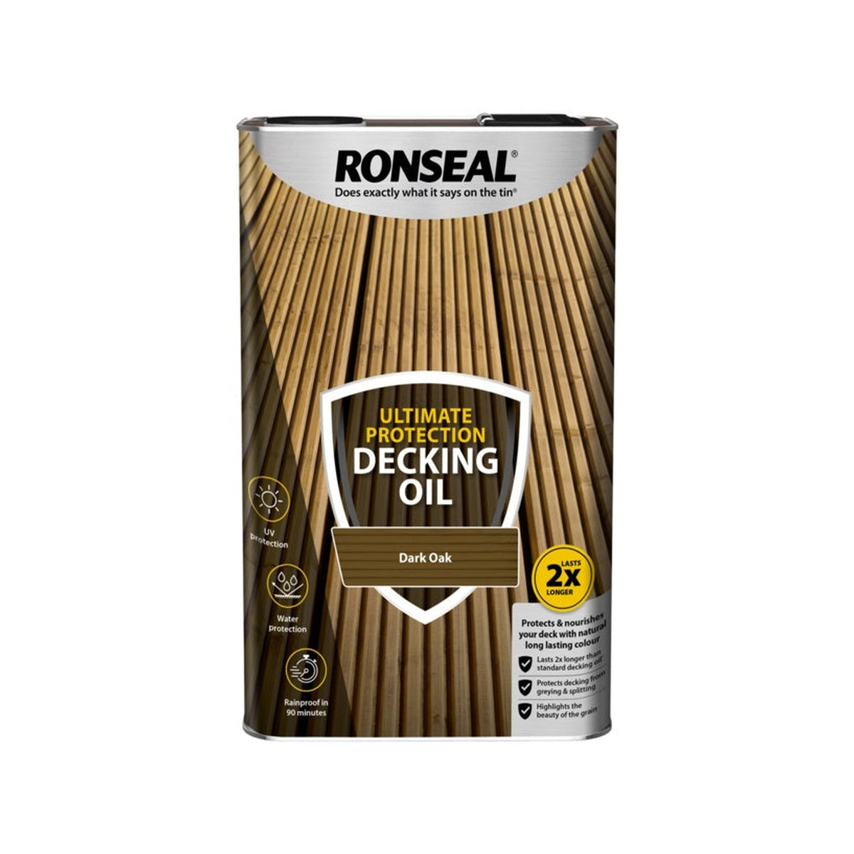 Ronseal Ultimate Protection Decking Oil 5L in Dark Oak