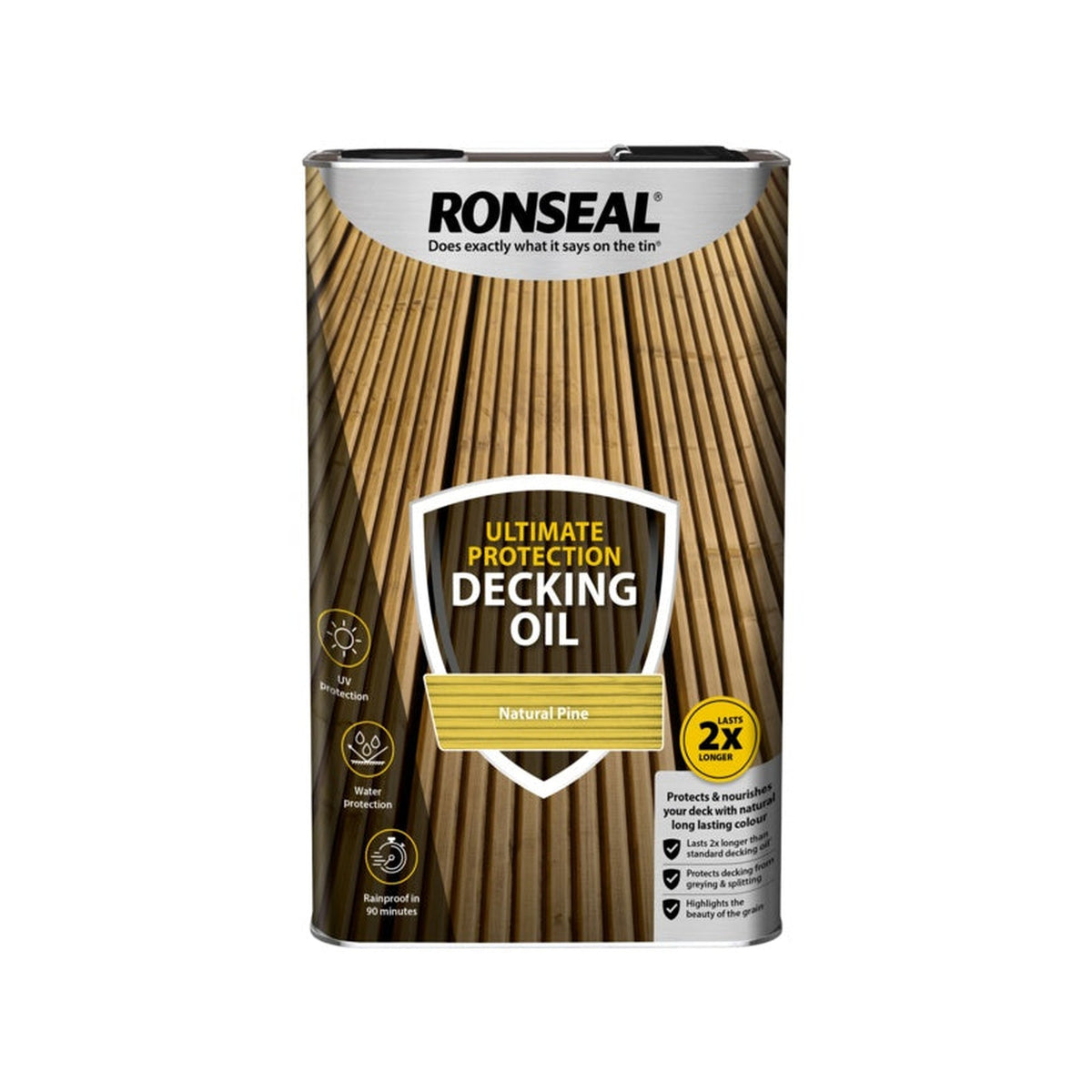 Ronseal Ultimate Protection Decking Oil 5L in Natural Pine