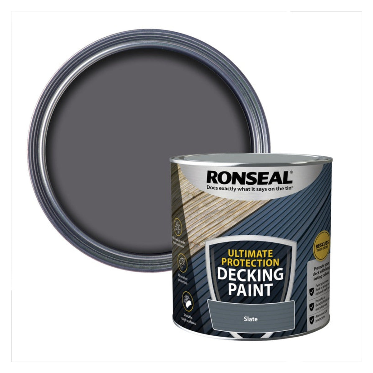 Ronseal Ultimate Protection Decking Paint 2.5L in Slate