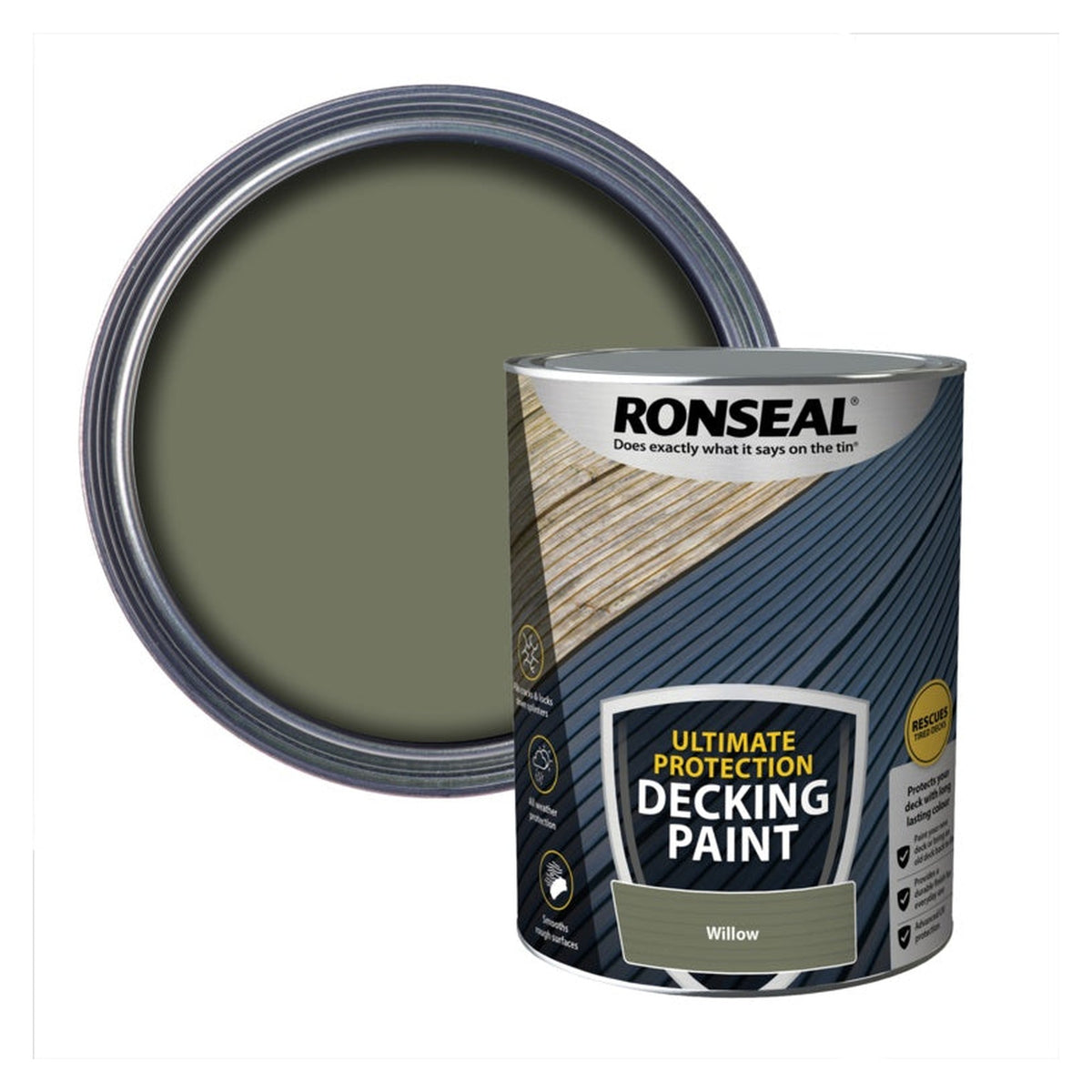 Ronseal Ultimate Protection Decking Paint 5L tin in Willow