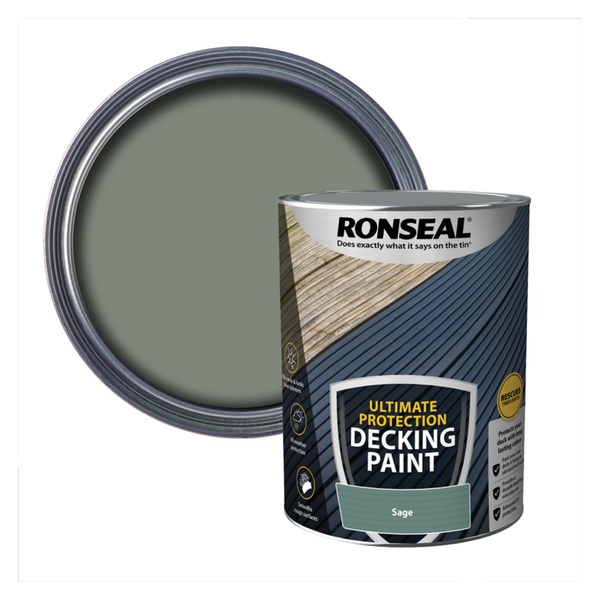 Ronseal Ultimate Protection Decking Paint Sage 5L tin