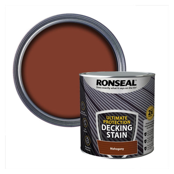 Ronseal Ultimate Protection Decking Stain 2.5L in Mahogany