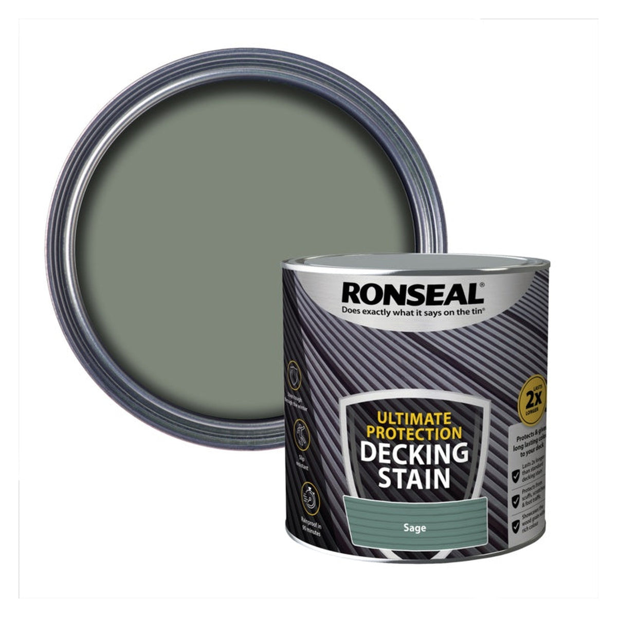 Ronseal Ultimate Protection Decking Stain 2.5L in Sage