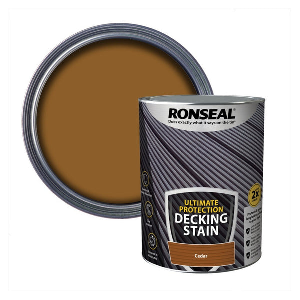Ronseal Ultimate Protection Decking Stain 5L in Cedar