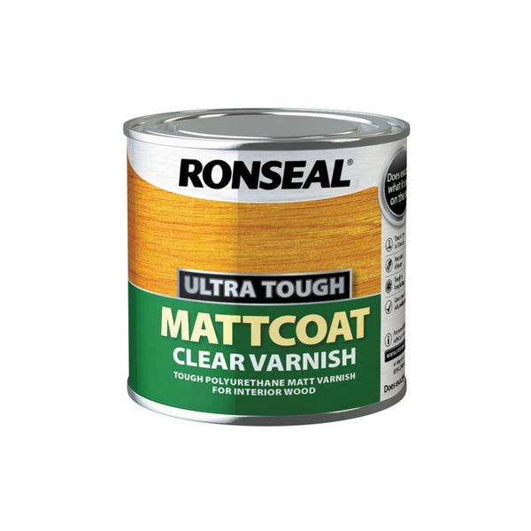 Ronseal Ultra Tough Varnish Matt 250ml tin