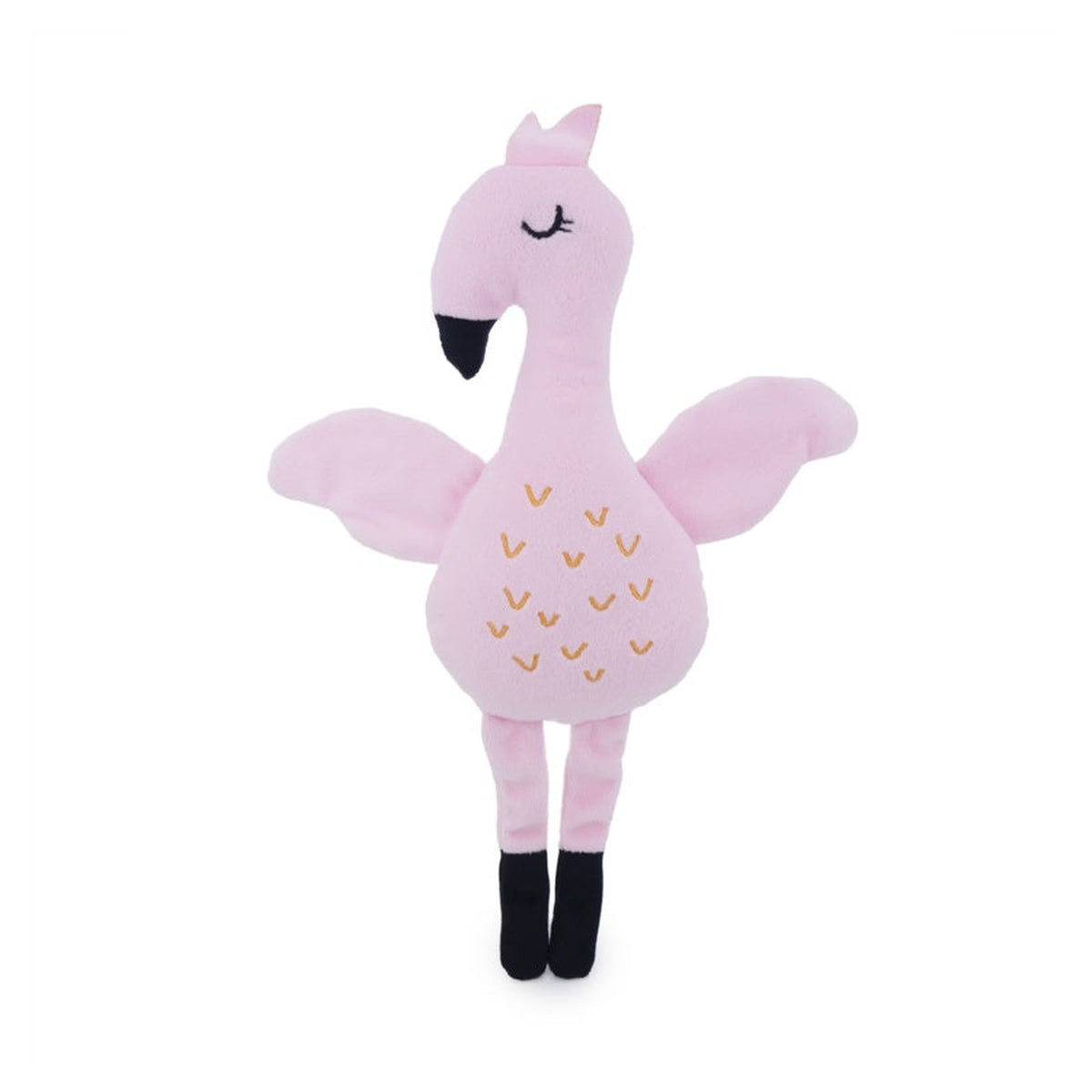Rosewood eco friendly flamingo squeaky dog toy, view 4