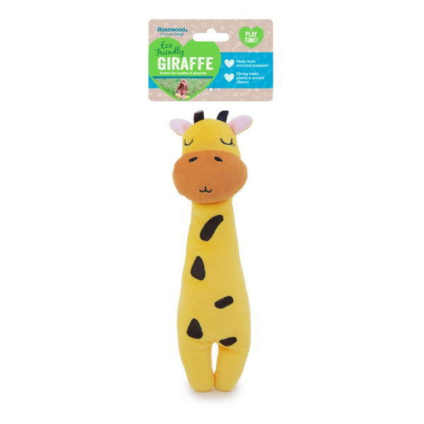 Rosewood ECO giraffe dog toy made from recycled bottles