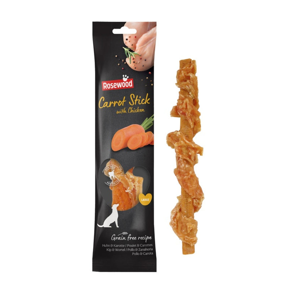 Rosewood giant chicken wrapped carrot stick 70g, view 7