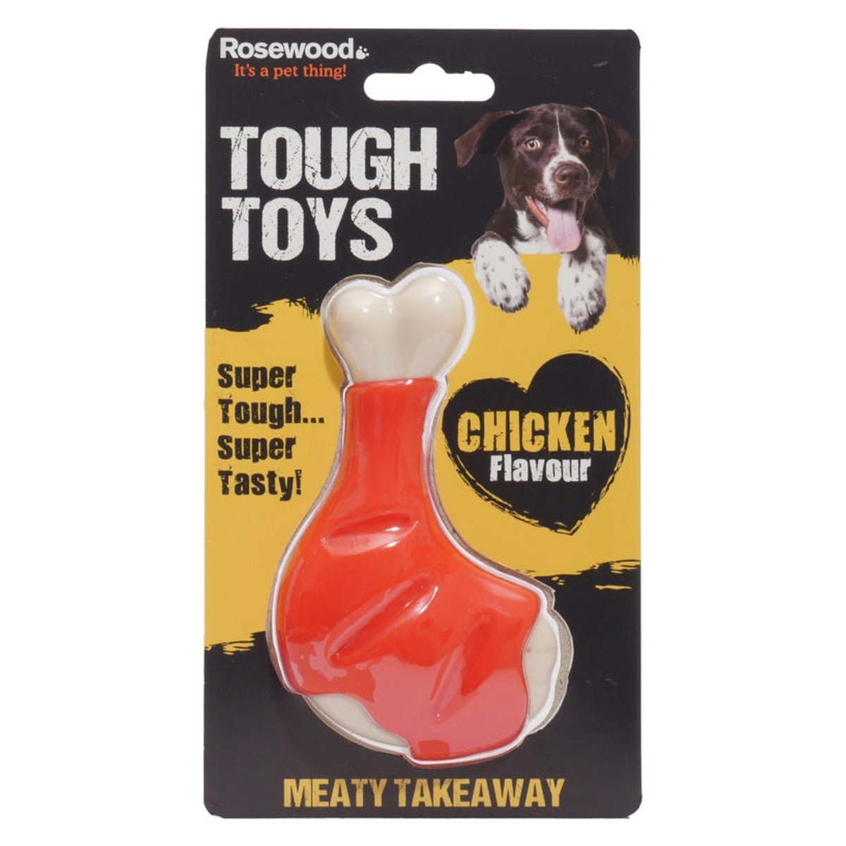 Rosewood Meaty Takeaways chicken leg dog toy
