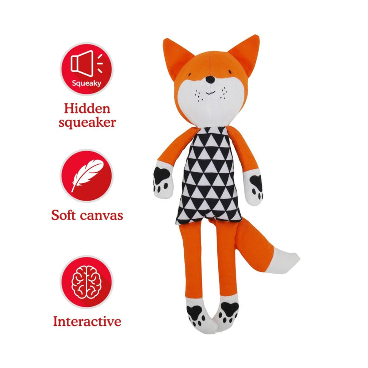 Rosewood Mr Fox dog toy, view 5