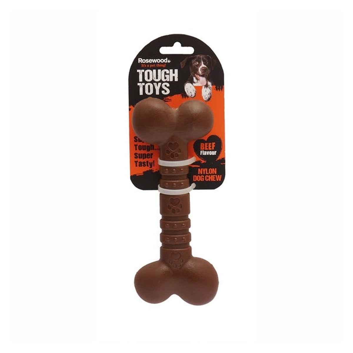 Rosewood large nylon beef bone dog toy