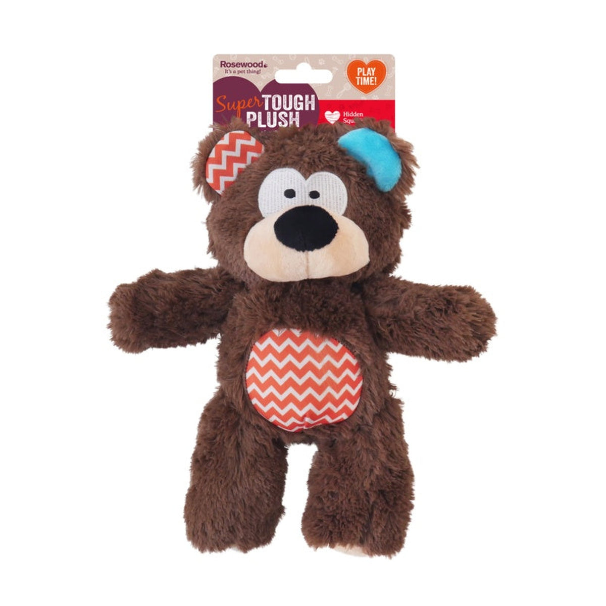 Rosewood super tough plush bear dog toy