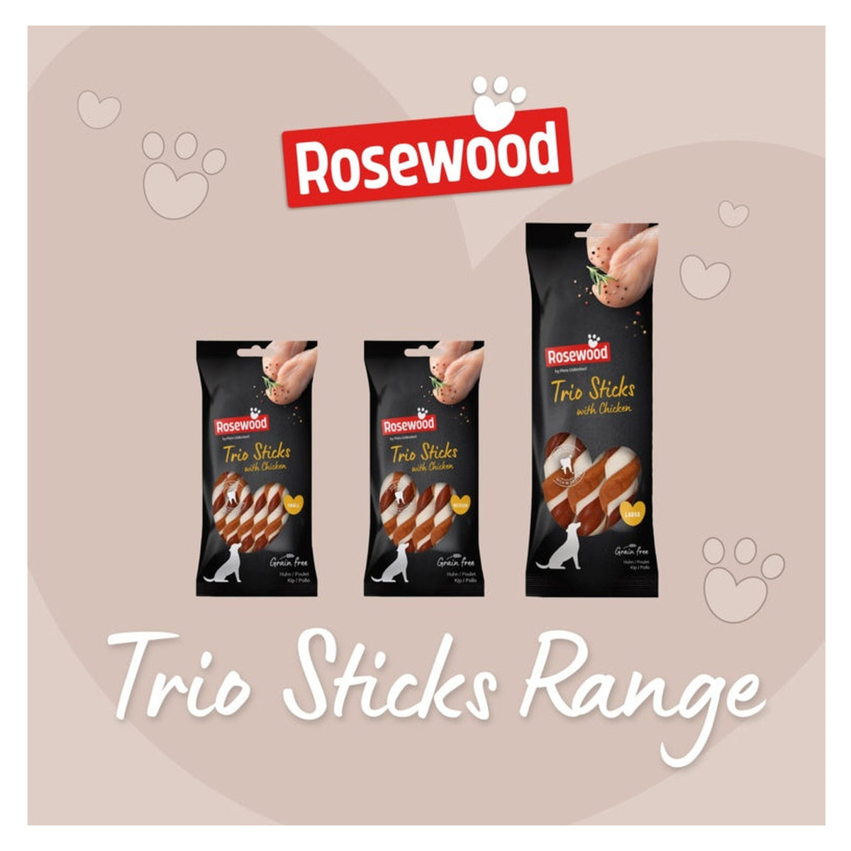 Rosewood Trio sticks with chicken dog treats, view 11