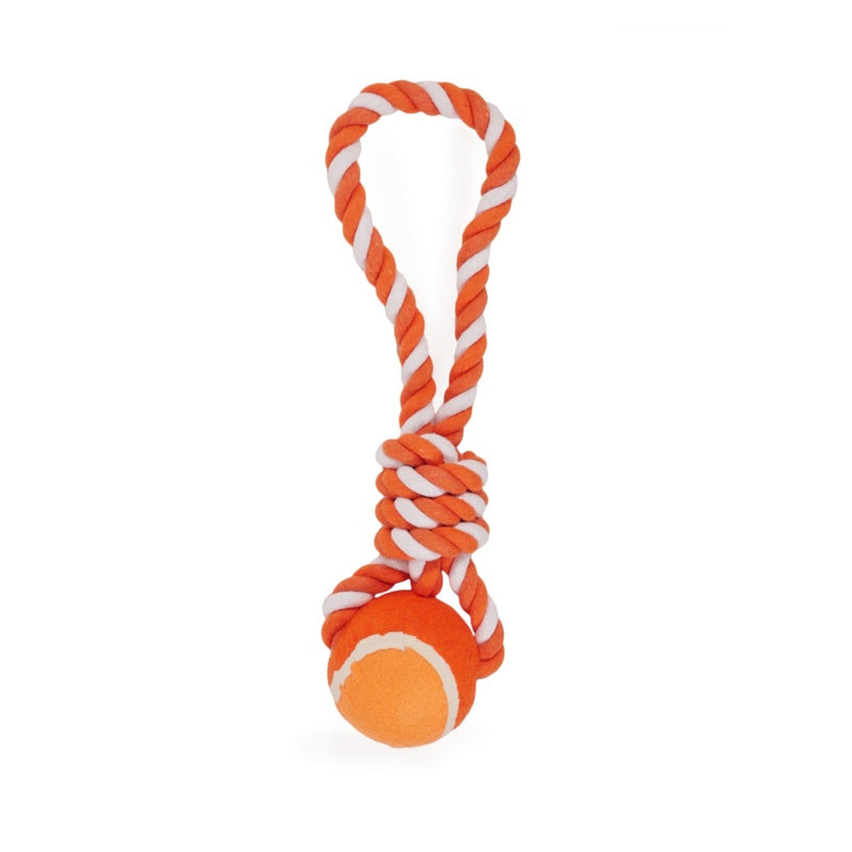 Rosewood twistable tennis ball dog tug toy, view 4
