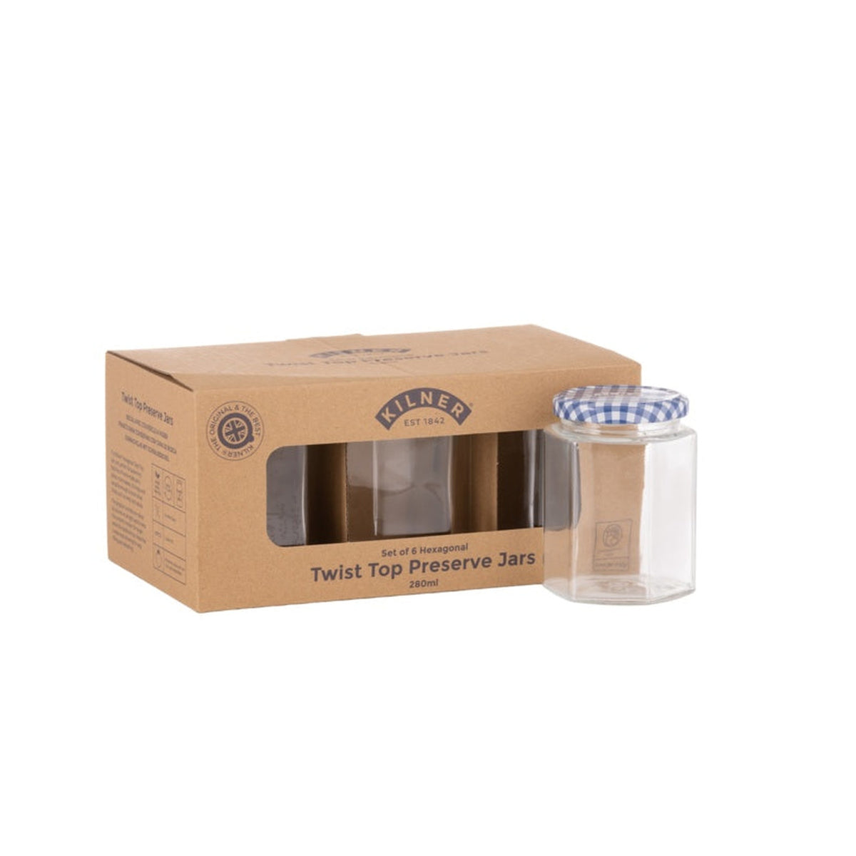 Round Twist Top Jars Set 6 - 280ml, view 2