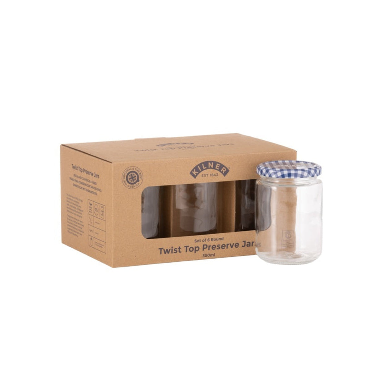 Round Twist Top Jars Set 6 - 370ml, view 2