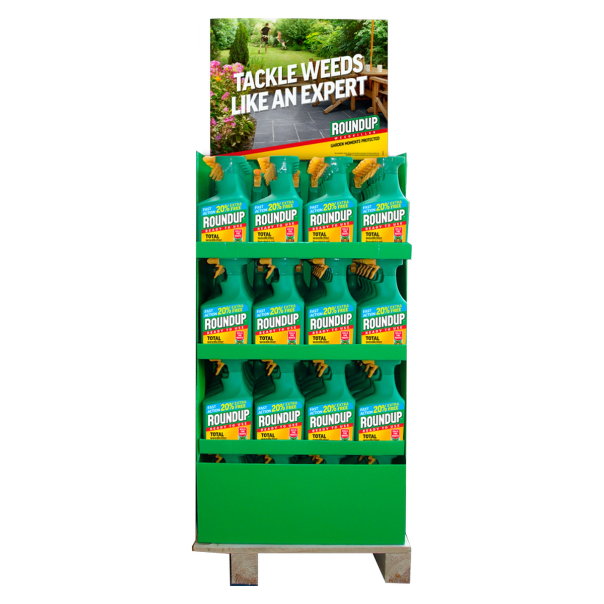 Roundup Total RTU 1.2L weedkiller display unit