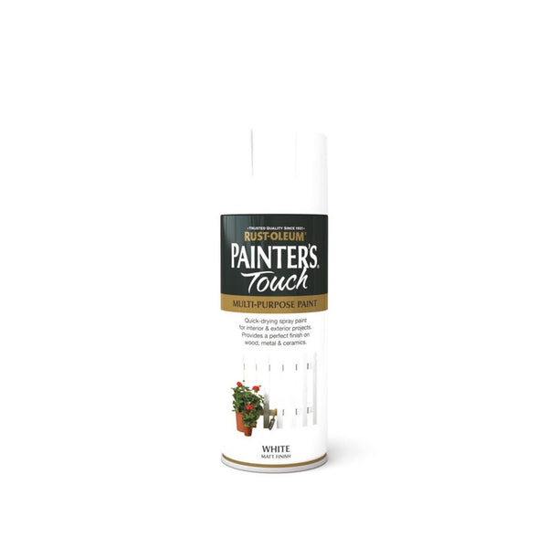 Rust-Oleum Painter's Touch 400ml aerosol in White Matt