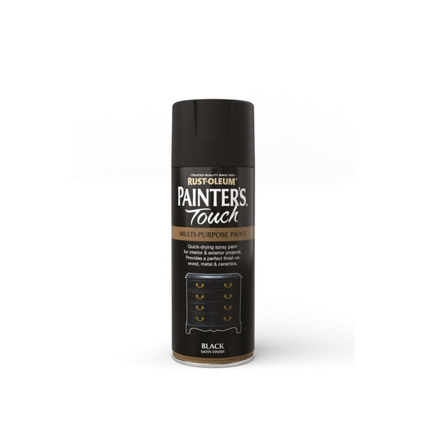 Rust-Oleum Painter's Touch 400ml spray can in Black Satin