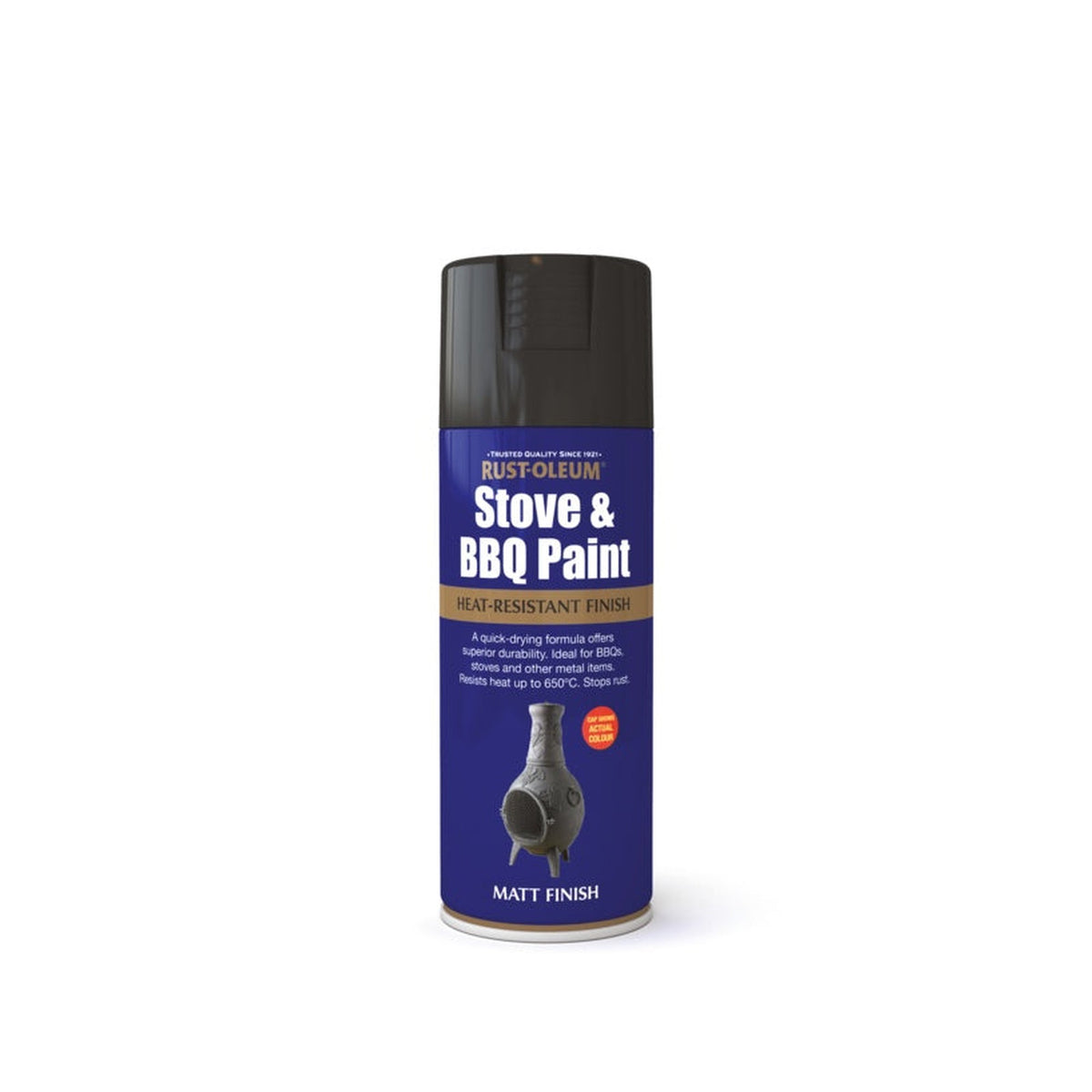 Rust-Oleum Stove and BBQ Paint black matt 400ml aerosol