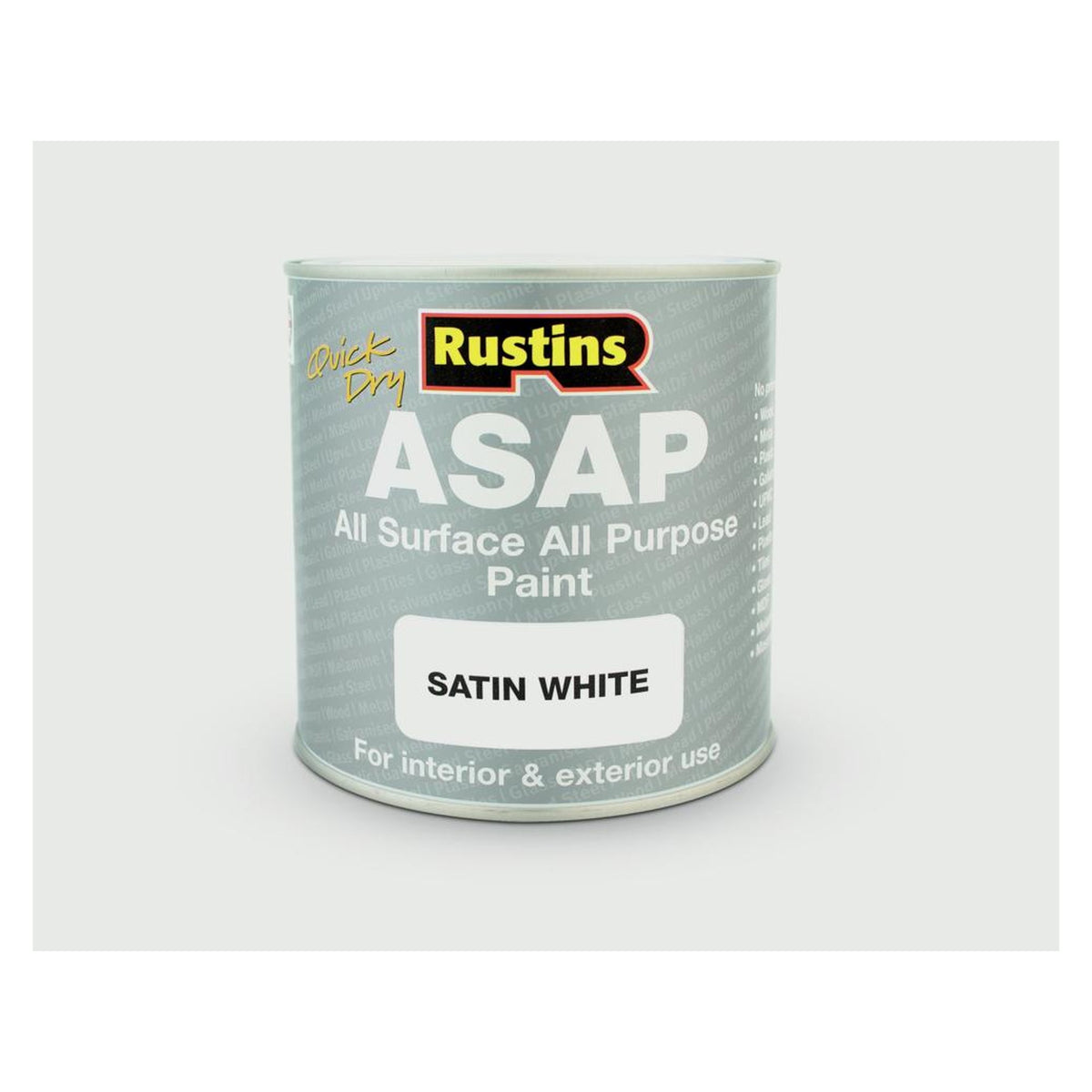 Rustins ASAP All Surface All Purpose Paint 500ml in white