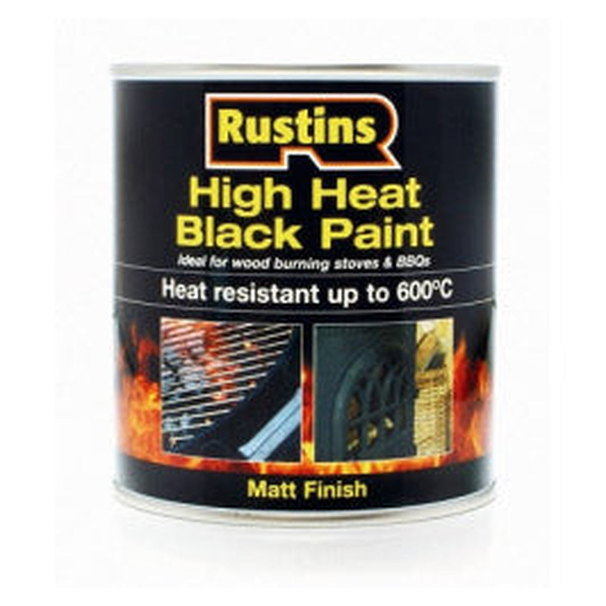 Rustins High Heat Paint Black matt 500ml