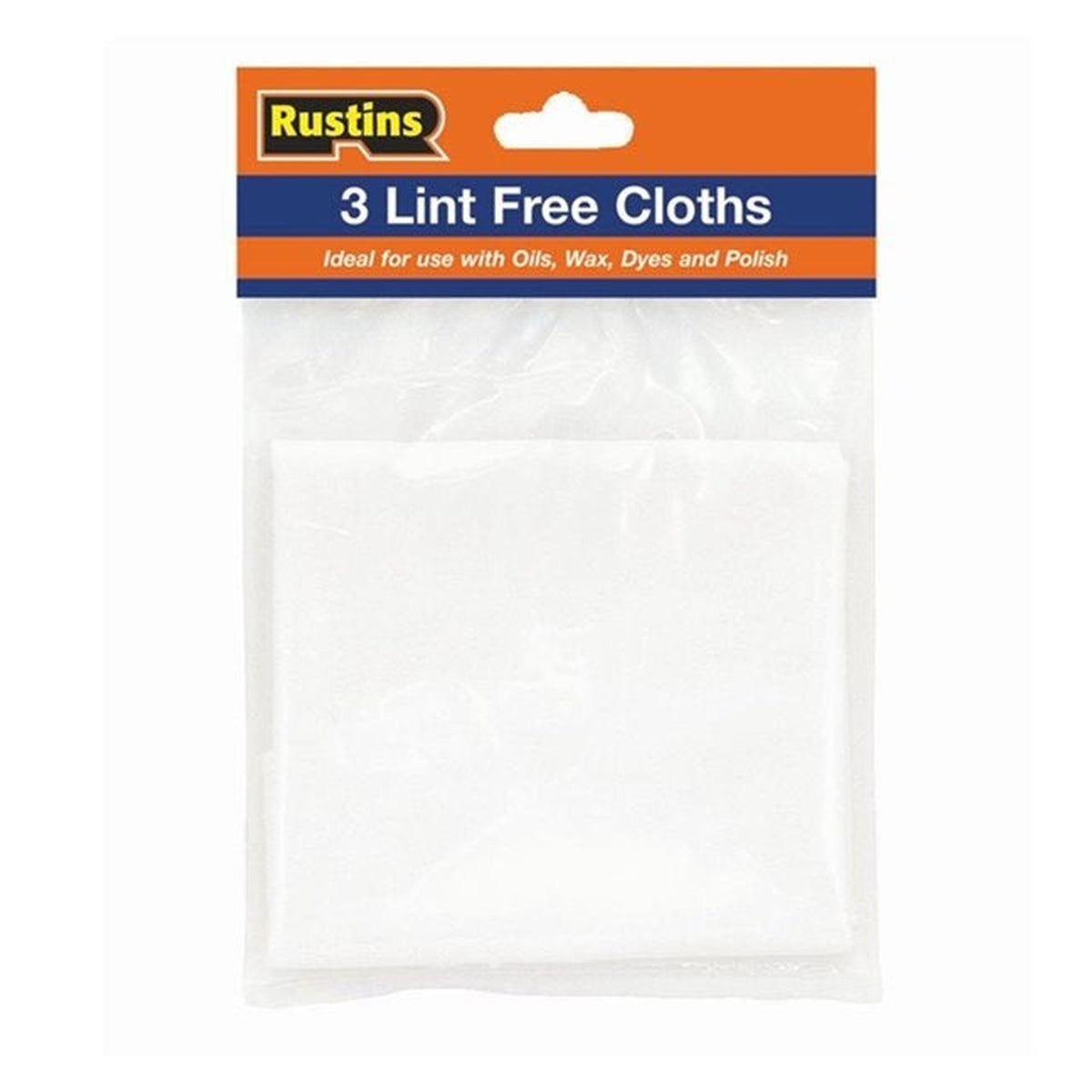 Rustins lint free cloths, pack of 3