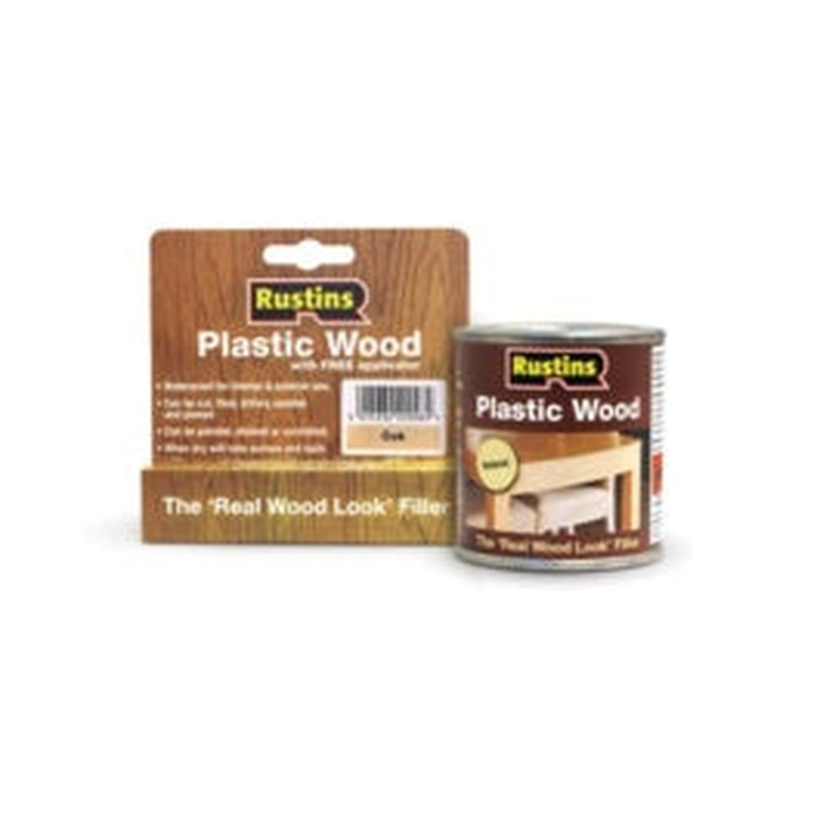 Rustins Plastic Wood filler in Oak, 30g tube