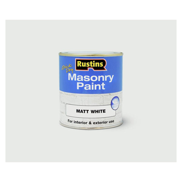 Rustins Quick Dry Masonry Paint 250ml in White