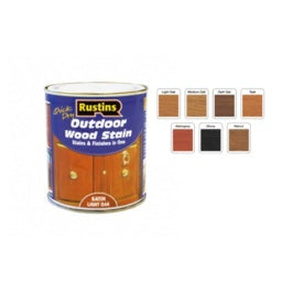 Rustins Quick Dry Outdoor Woodstain 250ml in Satin Mahogany