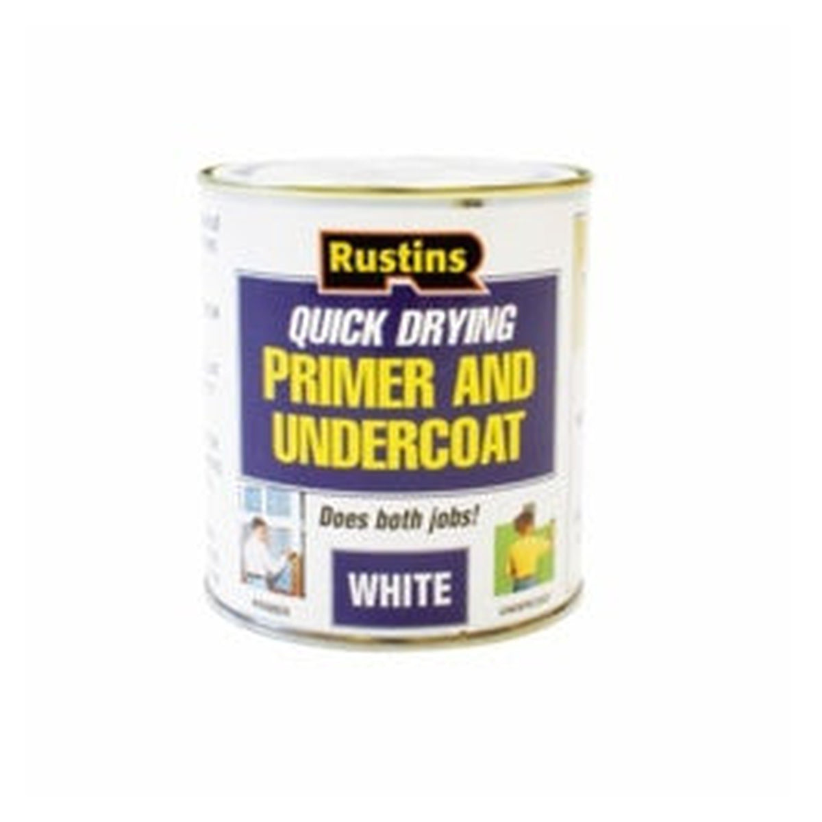 Rustins Quick Dry Primer and Undercoat White 500ml tin