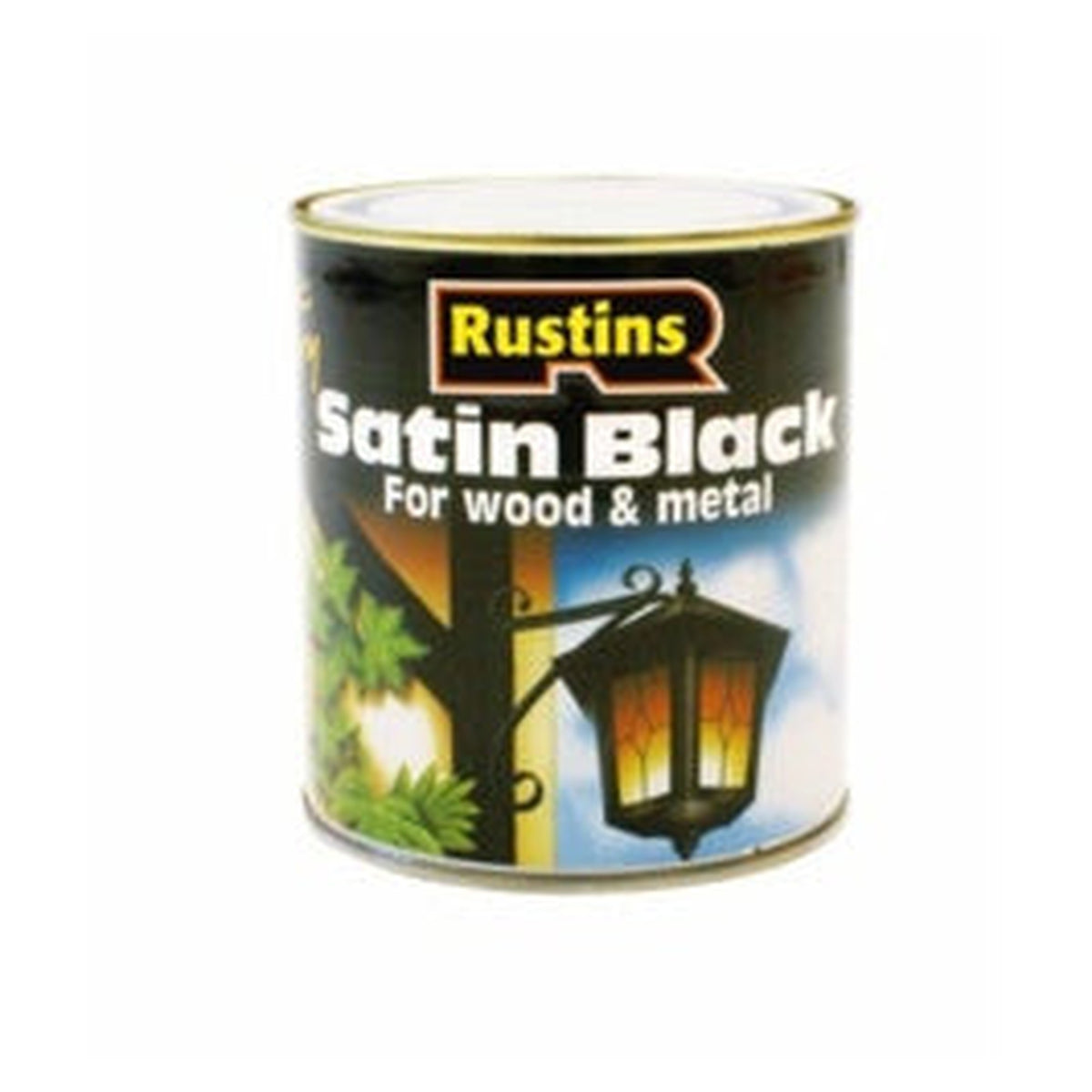 Rustins Quick Dry Satin Black 500ml tin