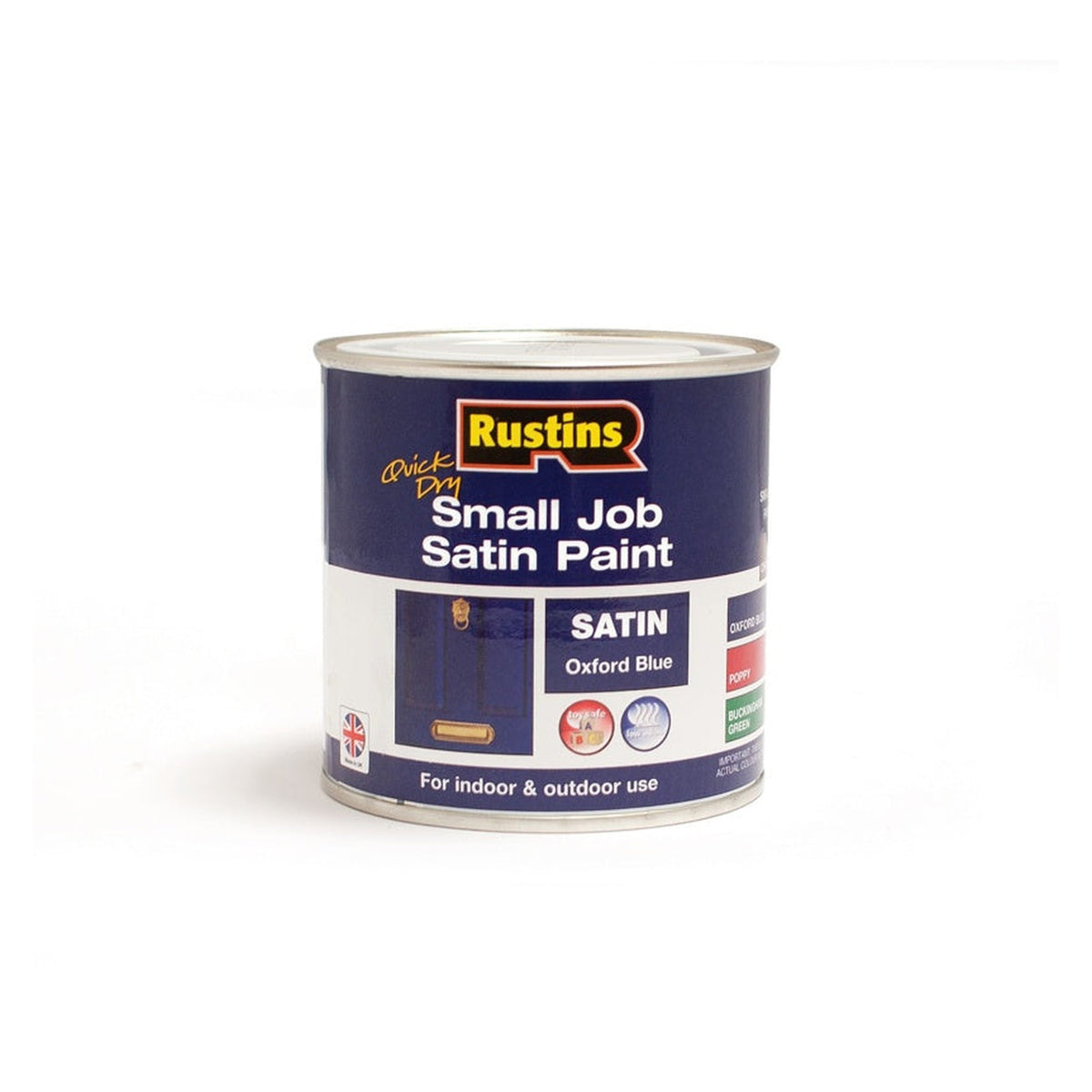 Rustins Quick Dry Small Job Satin Oxford Blue 250ml tin