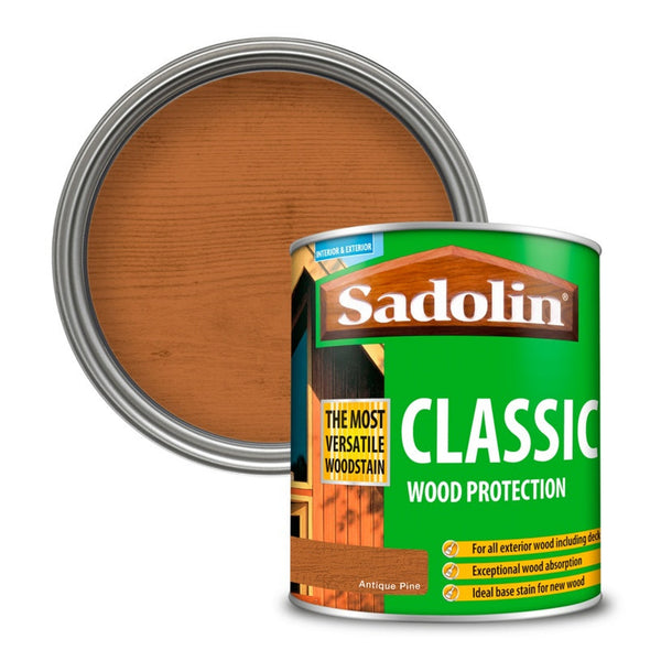 Sadolin Classic Wood Protection 1L tin in Antique Pine