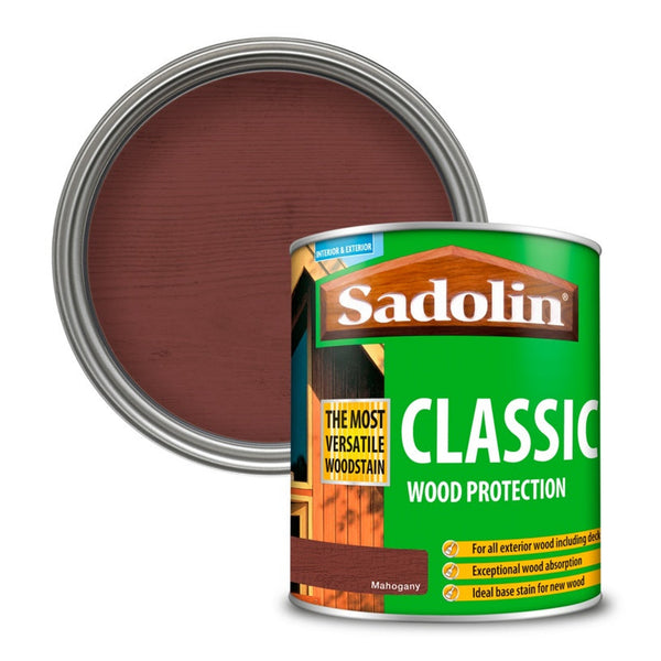 Sadolin Classic Wood Protection 1L tin in Mahogany