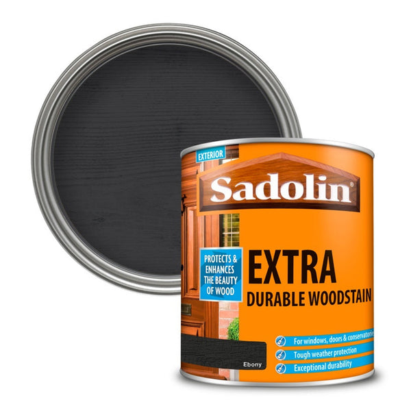 Sadolin Extra Durable Woodstain 1L in Ebony