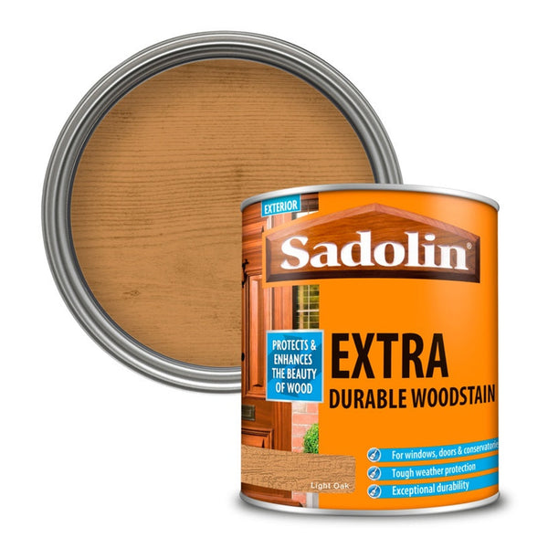 Sadolin Extra Durable Woodstain 1L tin in Light Oak
