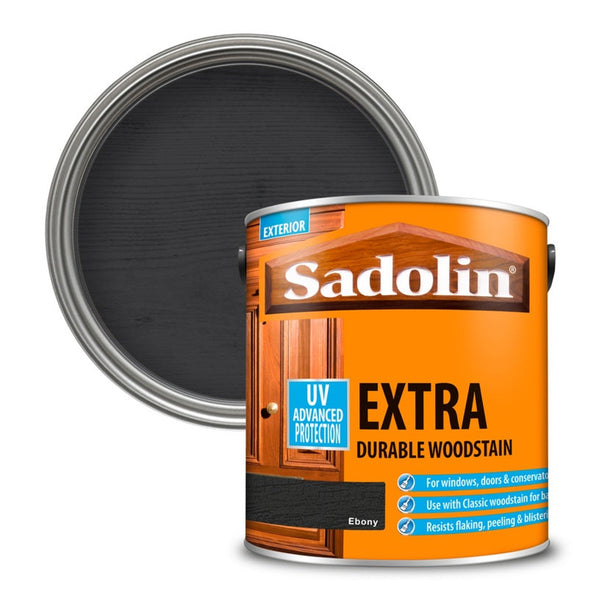 Sadolin Extra Durable Woodstain 2.5L tin in Ebony