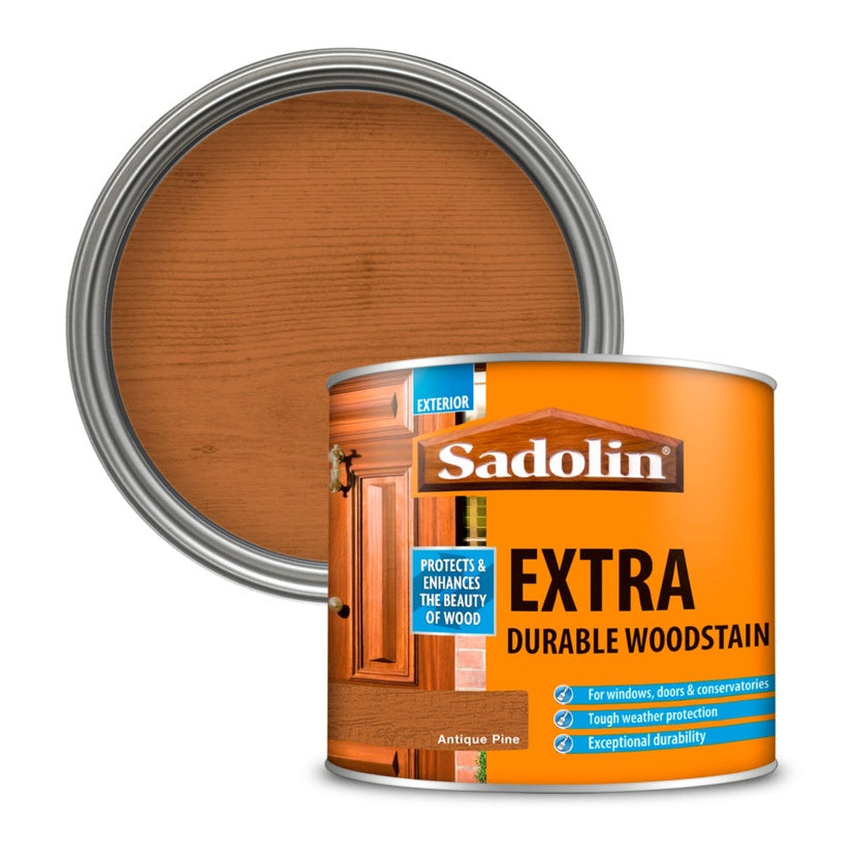 Sadolin Extra Durable Woodstain 500ml in Antique Pine