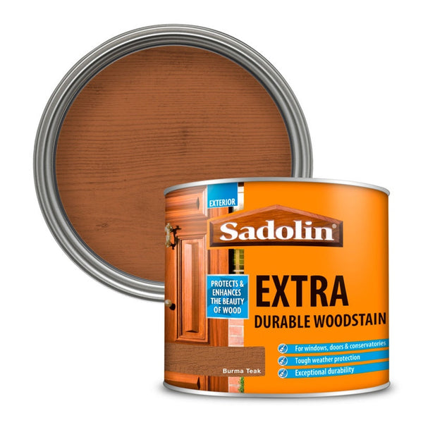 Sadolin Extra Durable Woodstain Burma Teak 500ml tin