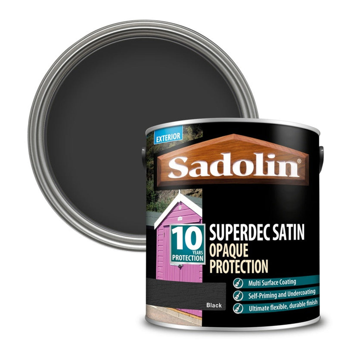 Sadolin Superdec Satin 2.5L tin in Black