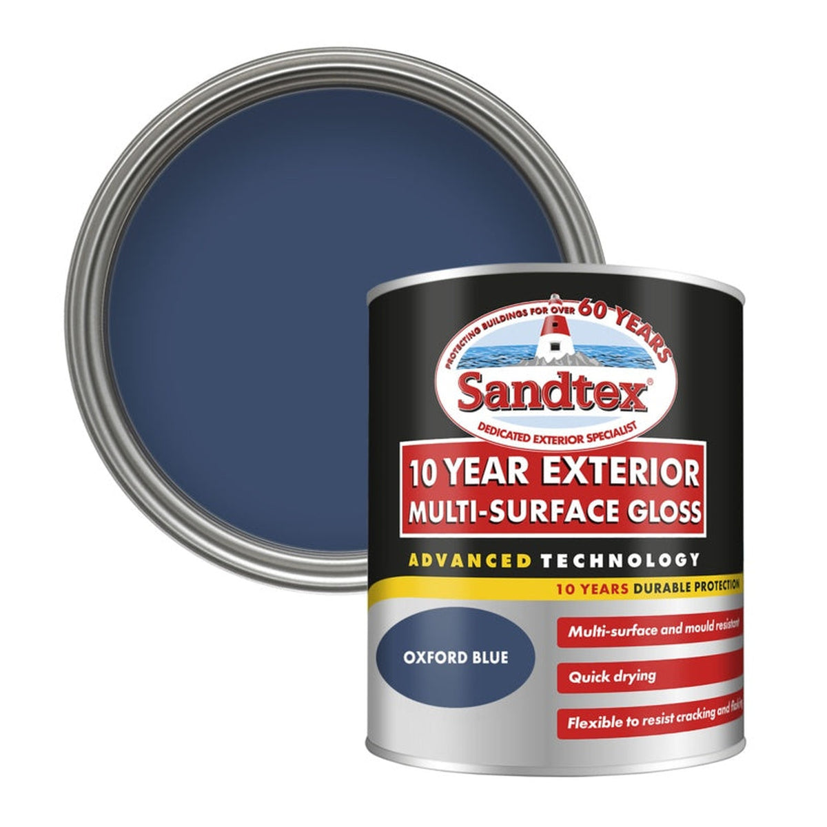 Sandtex 10 Year Exterior Multi Surface Gloss 750ml in Oxford Blue