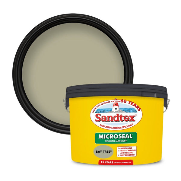 Sandtex Smooth Masonry Paint 10L tin in Bay Tree