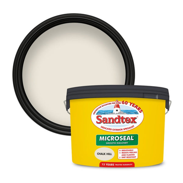 Sandtex smooth masonry paint 10L in Chalk Hill