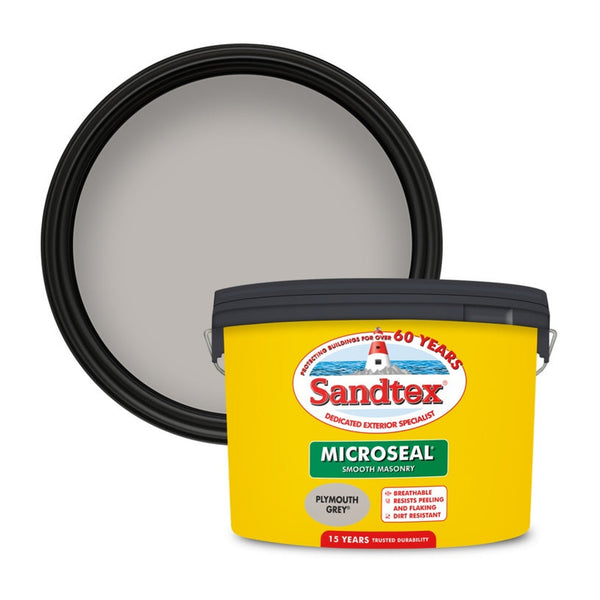 Sandtex smooth masonry paint 10L Plymouth Grey