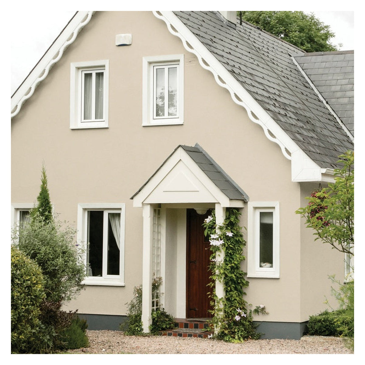 Sandtex Smooth Masonry Paint 5L tin in Country Stone, view 2