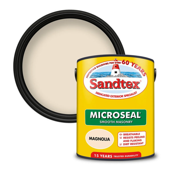 Sandtex Smooth Masonry Paint 5L Magnolia