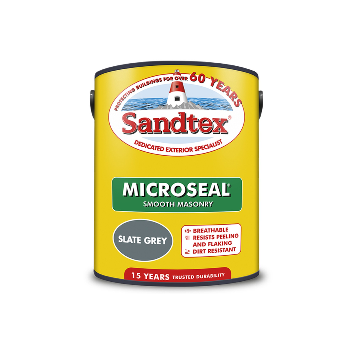 Sandtex Smooth Masonry Paint 5L tin in Slate Grey